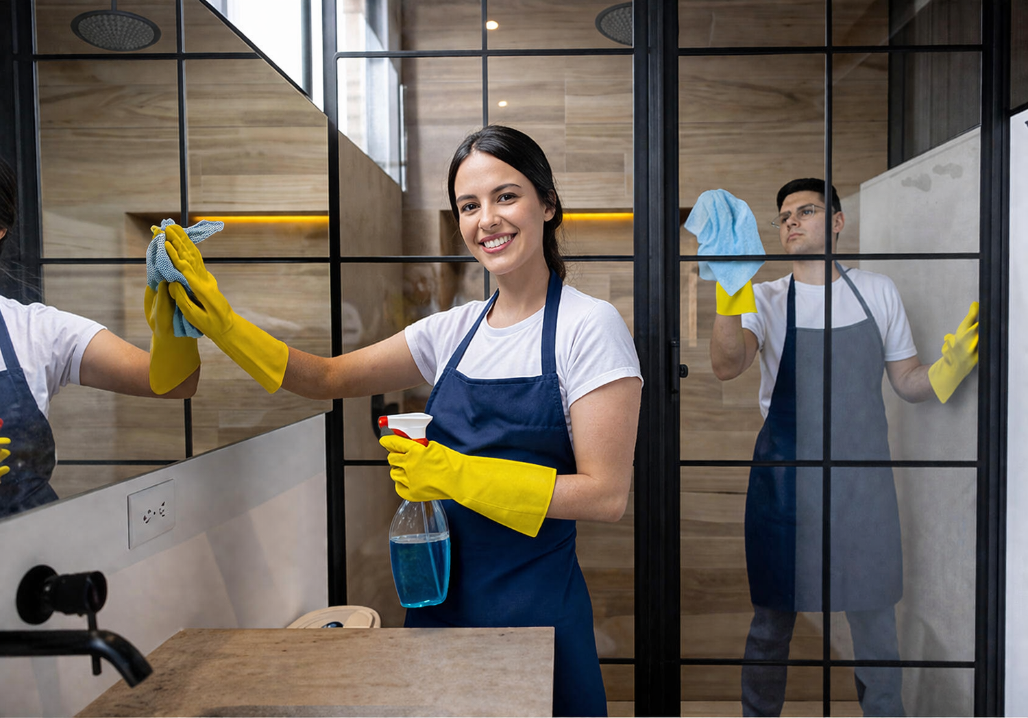 Spotless Duo cleaning professionals